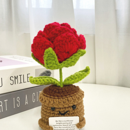 Hand-Woven Wool Flower — A Gift That Never Wilts